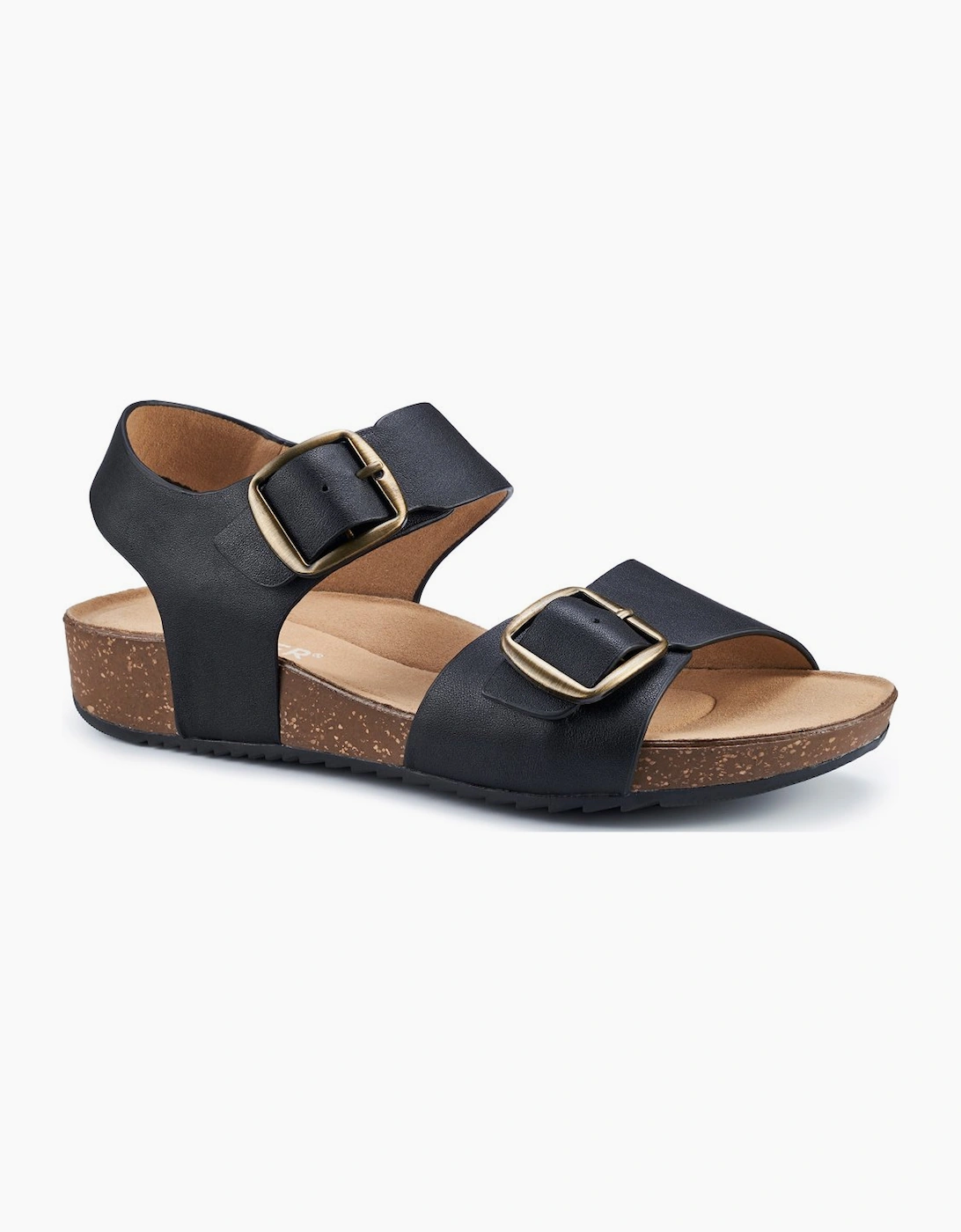 Hotter Women's Tourist II Womens Wide Fit Sandals - Black - Size: 6.5