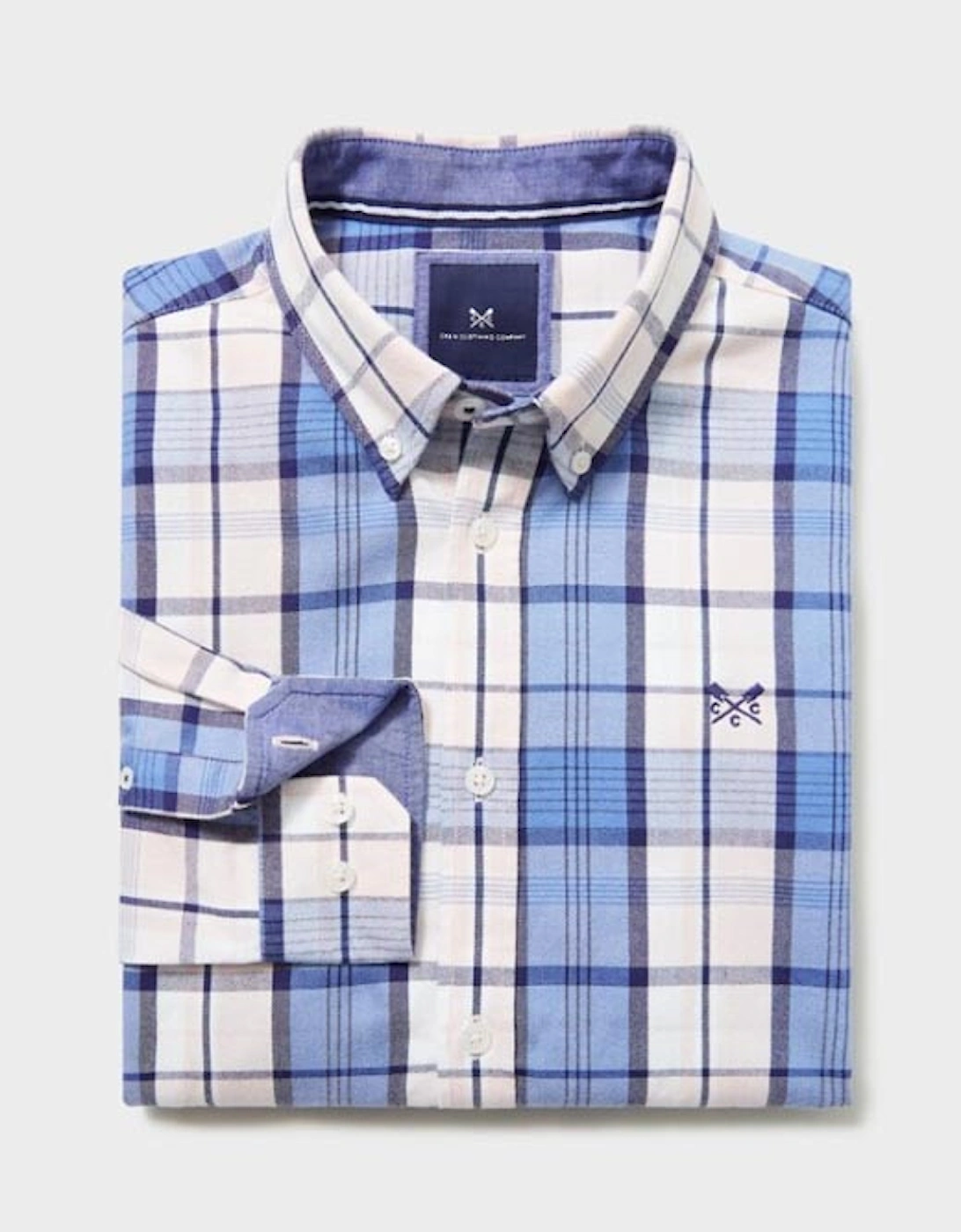 Men's Marshall Brushed Check Slim Fit Shirt Rose Navy White