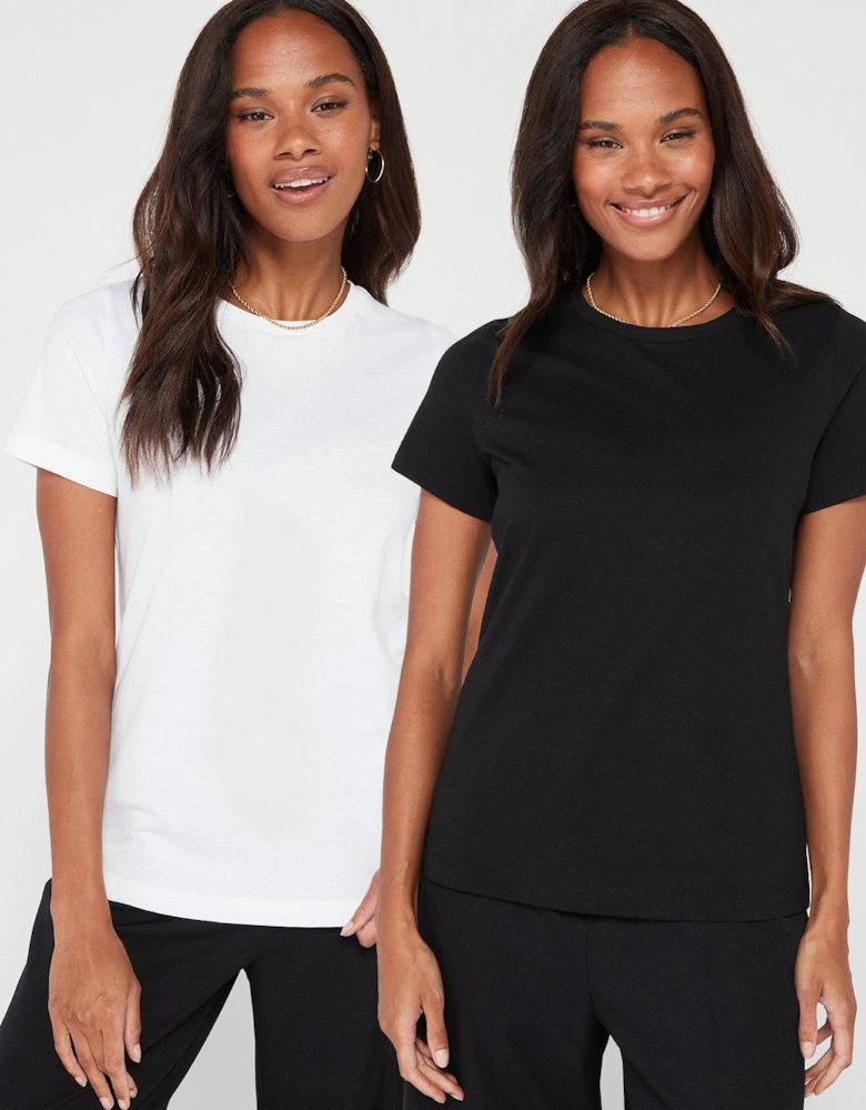 2 Pack Essential Crew Neck T-shirt - Multi