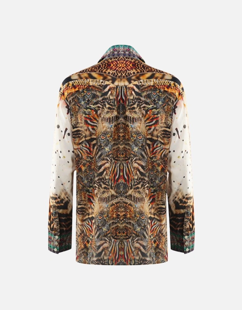 Golden Eagle 120214 Multicoloured Long Sleeve Blouse Silk Shirt