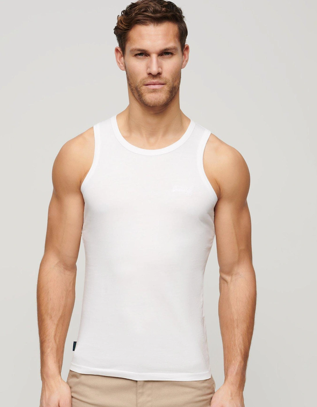 Essential Logo Vest Top - White, 6 of 5