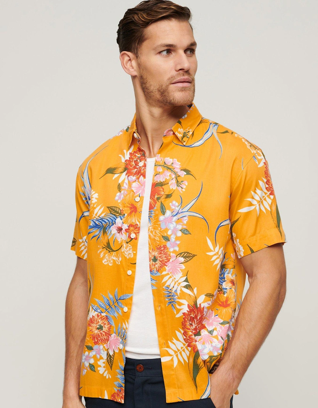 Hawaiian Box Fit Shirt - Yellow, 7 of 6
