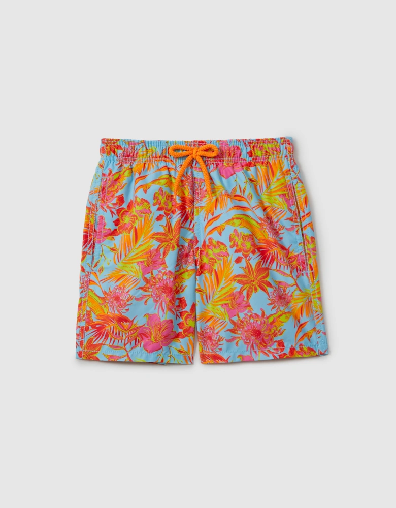 Vilebrequin Tropical Print Drawstring Swim Shorts