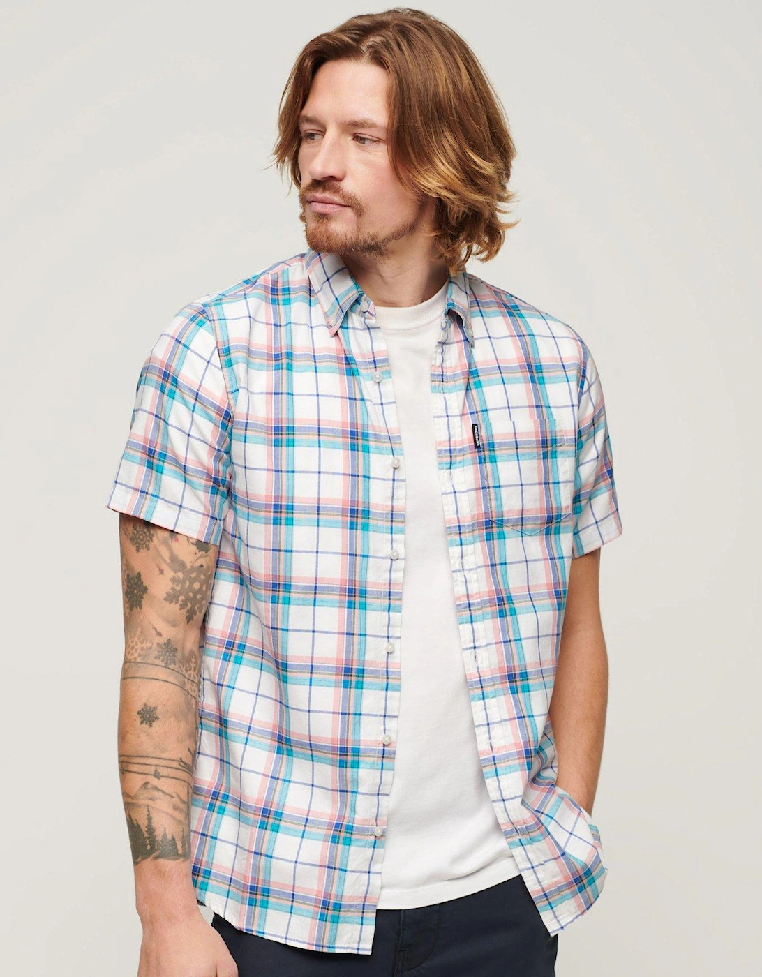 Lightweight Short Sleeve Check Shirt - Multi, 7 of 6