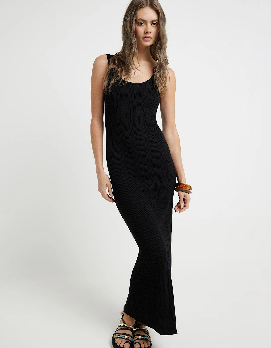 Rib Knit Dress - Black, 2 of 1