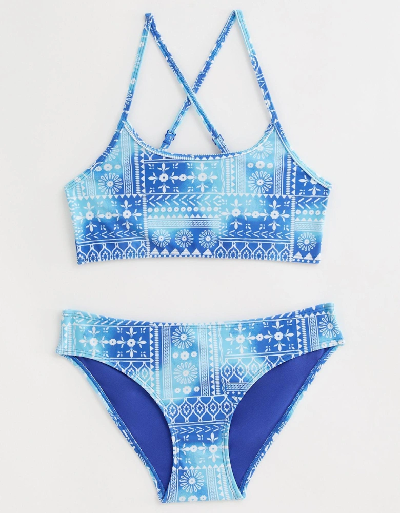 Girls Blue Ombré Bikini Set