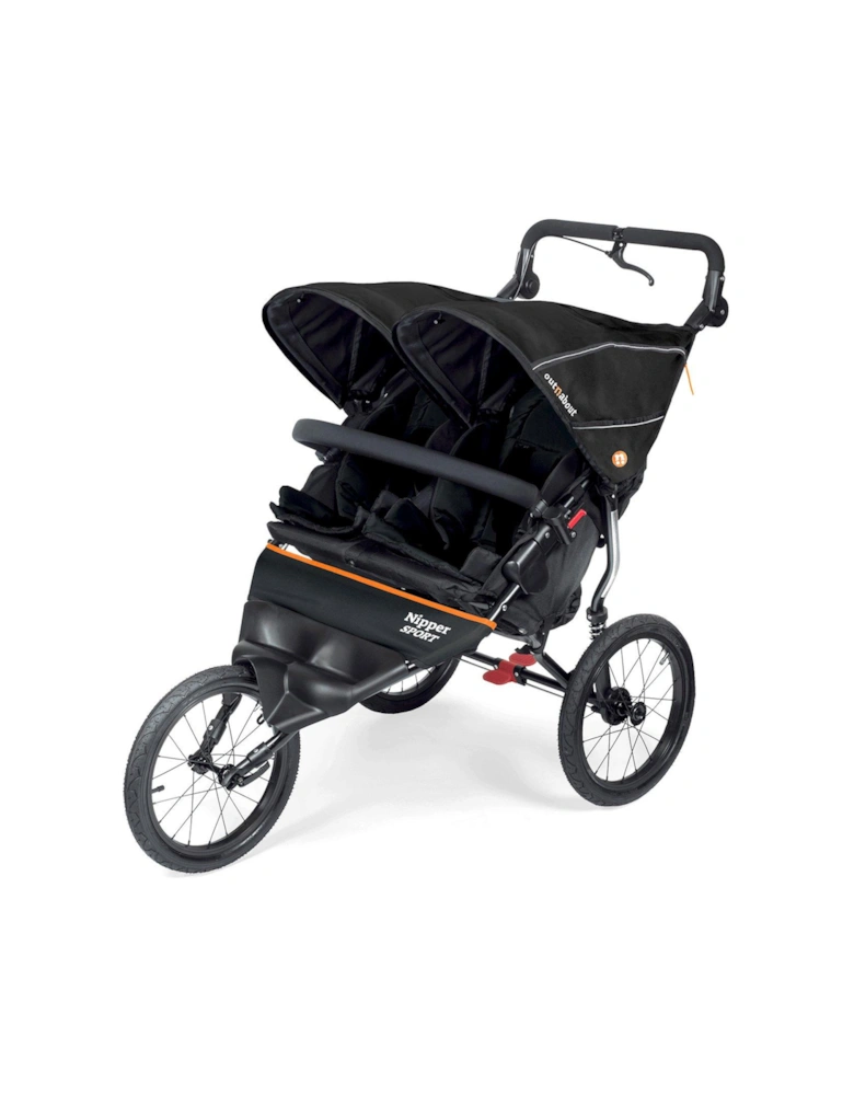 Out n About Nipper Sport Double V5 Pushchair - Black