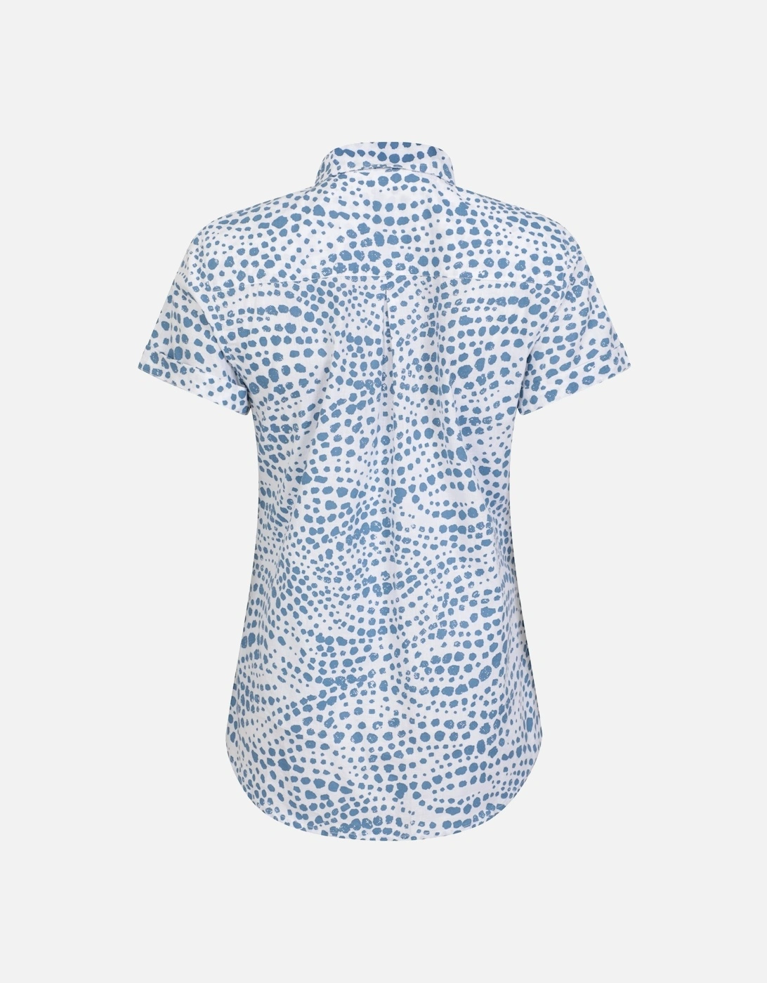 Womens/Ladies Coconut Spotted Short-Sleeved Shirt
