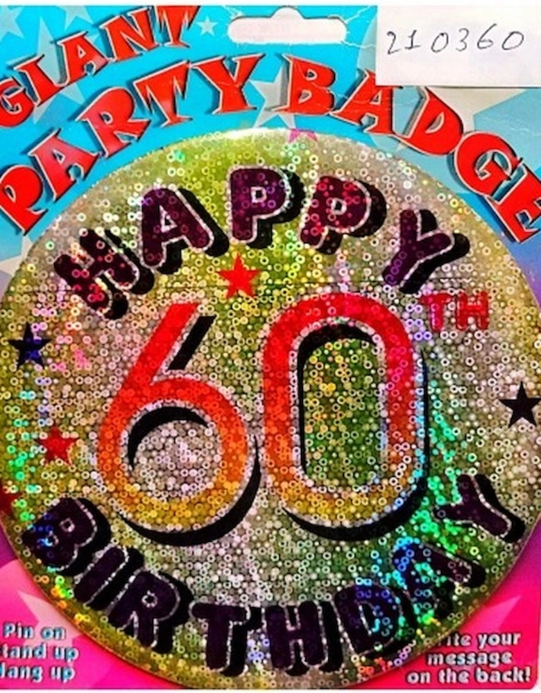 Glitter 60th Birthday Badge