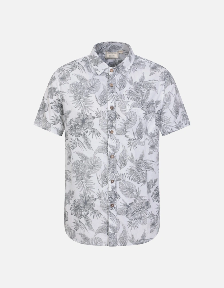 Mens Tropical Monstera Leaf Shirt