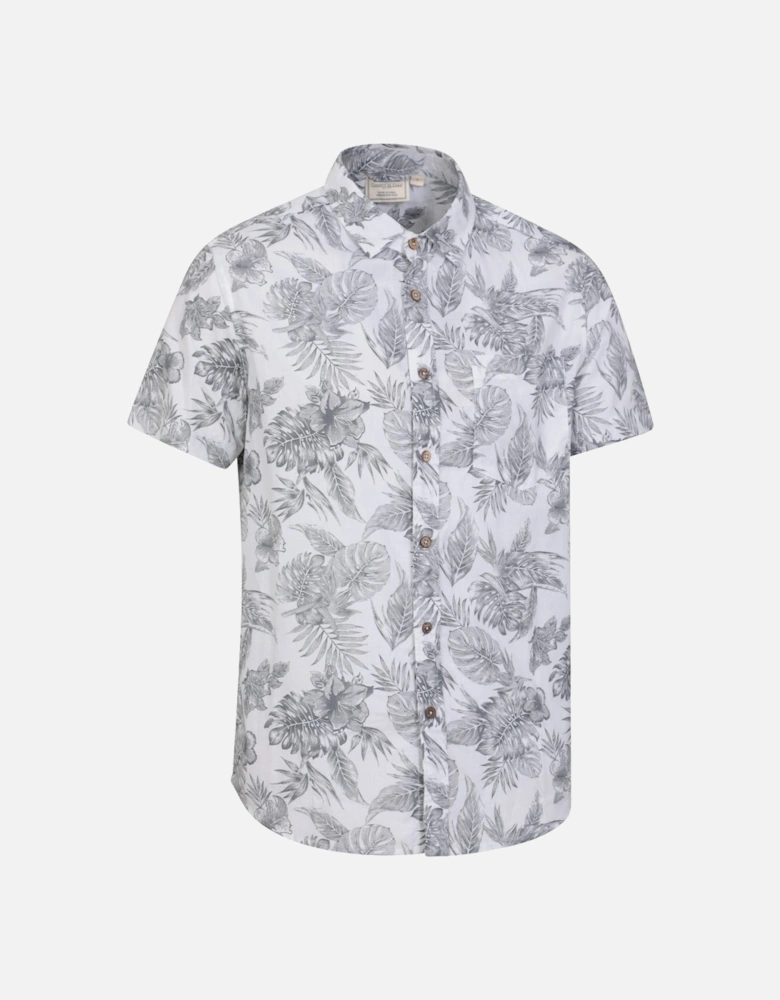 Mens Tropical Monstera Leaf Shirt