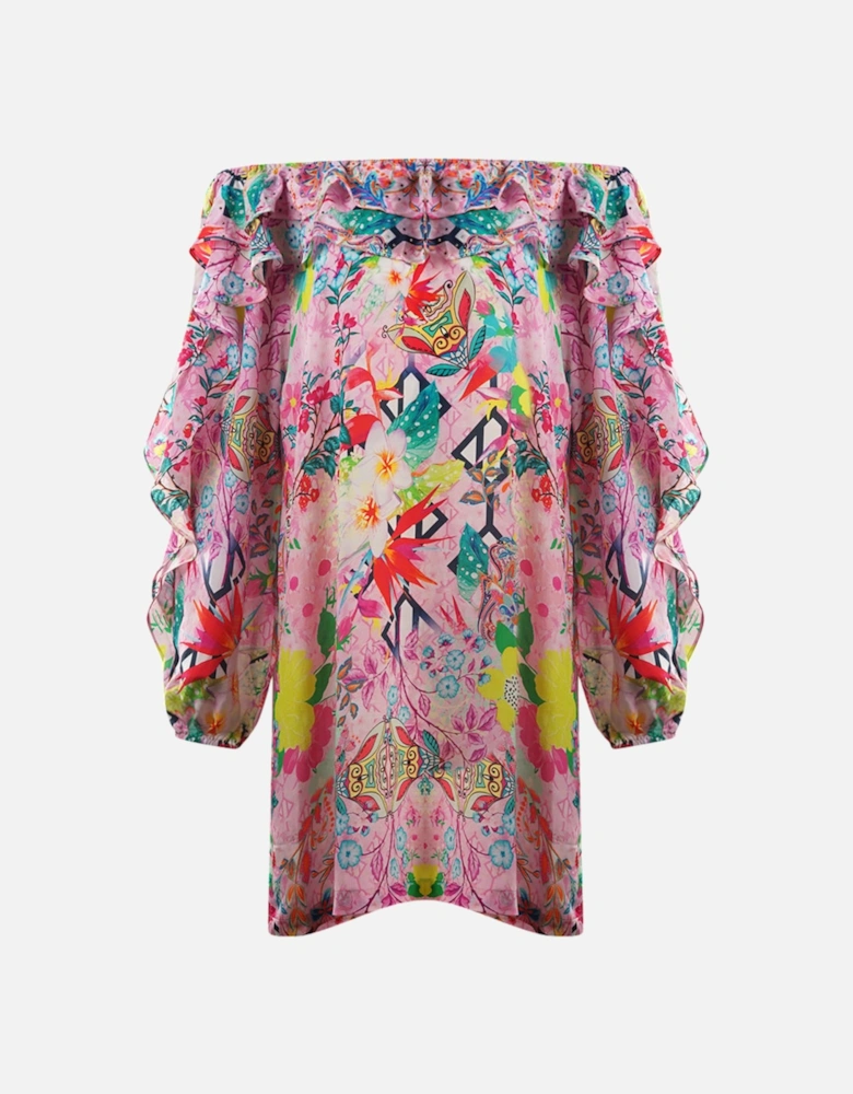 Keukenhof 120216 Pink Long Sleeve Silk Flamenco Dress
