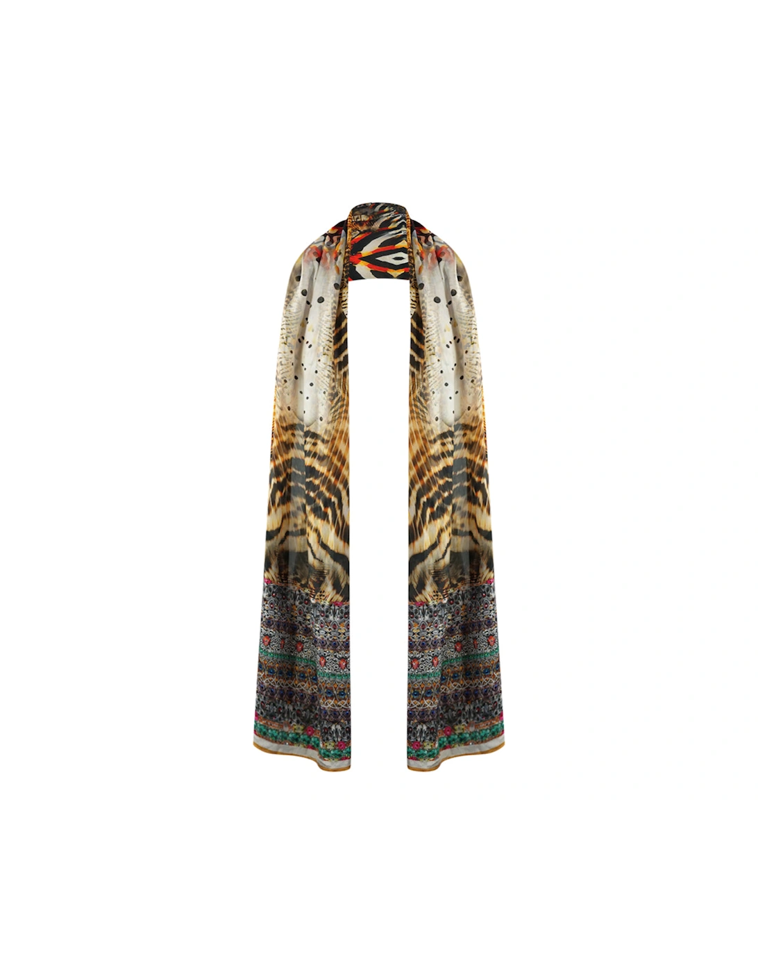 Women's Inoa Golden Eagle 120214 Brown Long Rectangular Scarf - Size: ONE size