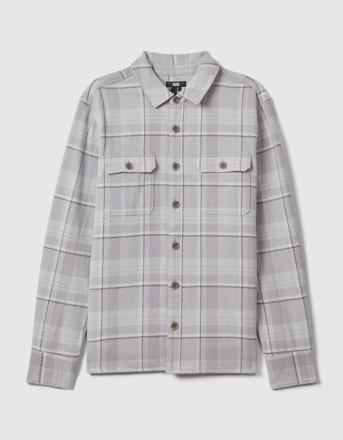 Paige Cotton Checked Overshirt, 2 of 1