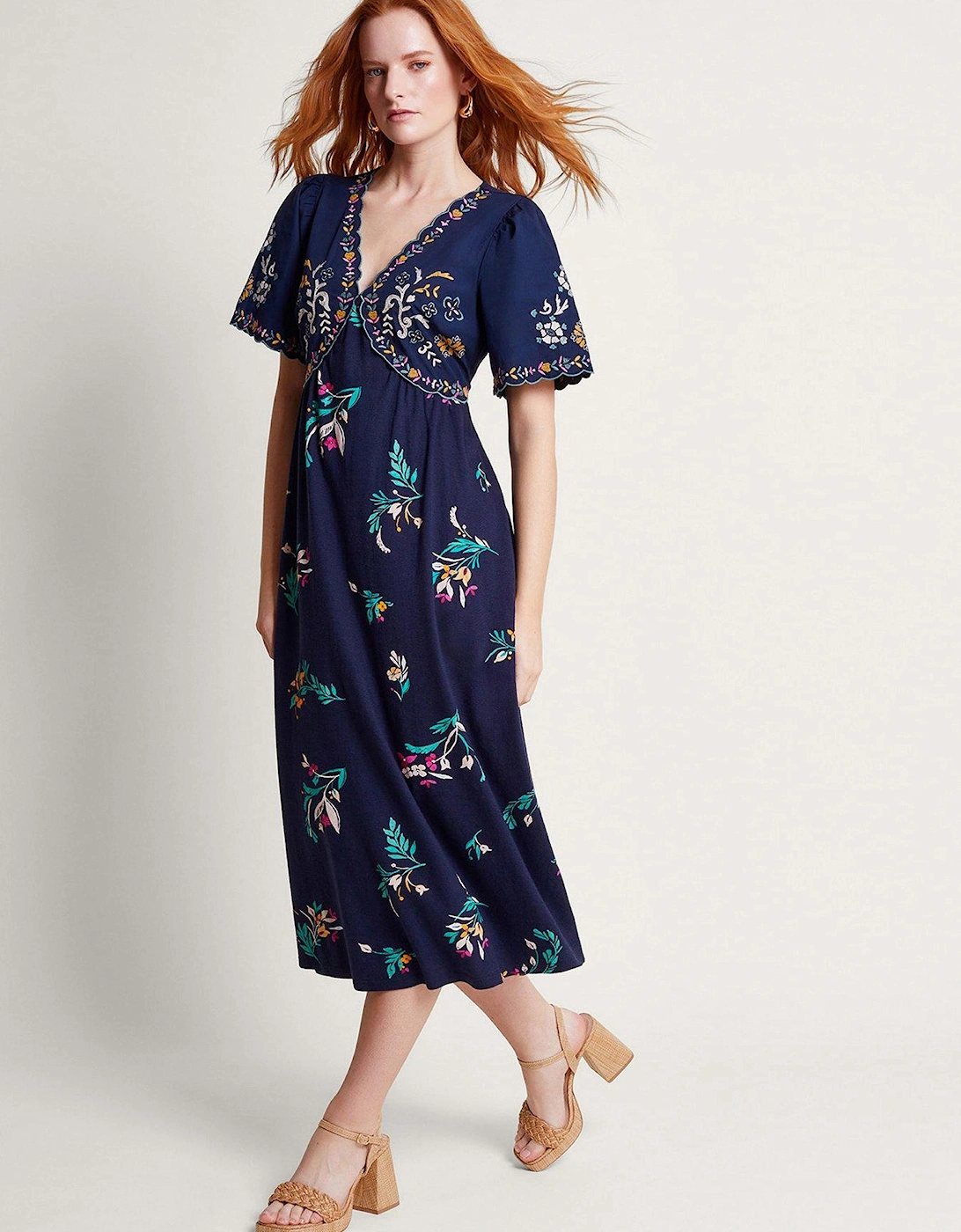 Maya Floral Embroidered Dress, 2 of 1