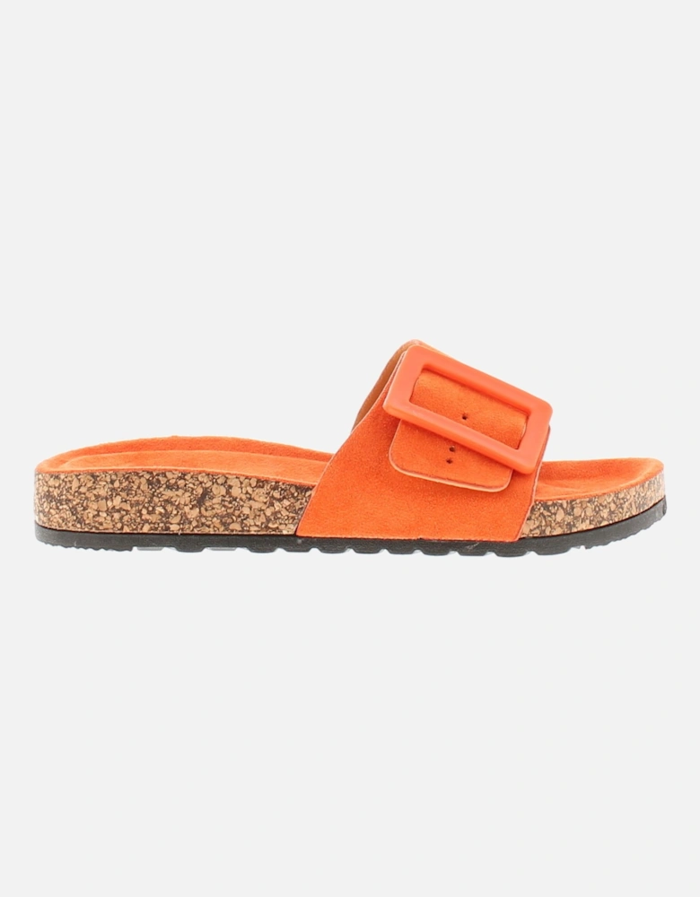 Womens Flat Sandals Mules Blink Slip On orange UK Size