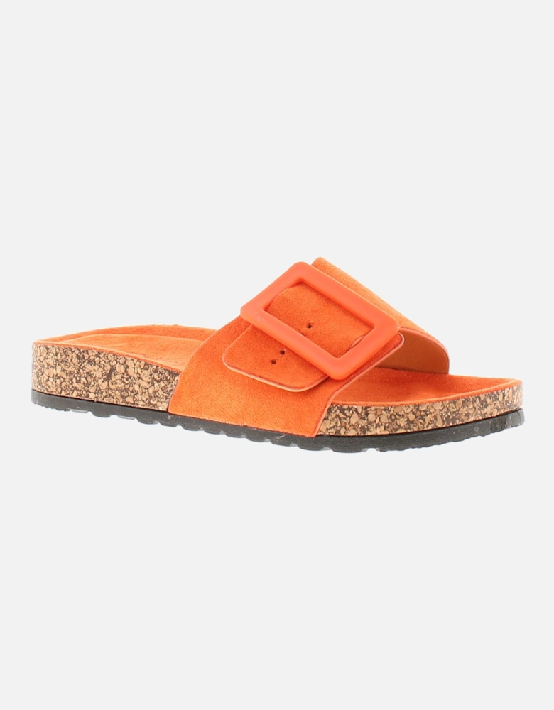 Womens Flat Sandals Mules Blink Slip On orange UK Size
