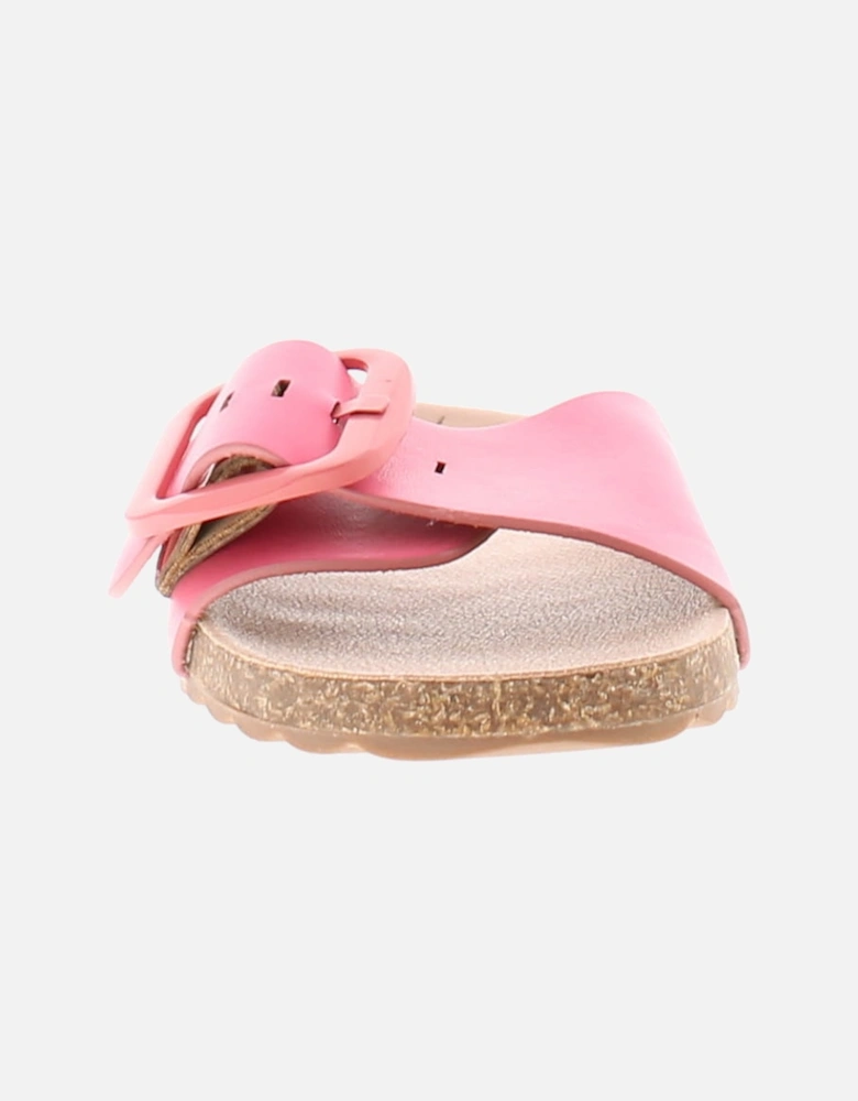 Womens Flat Sandals Mules Bloom Slip On pink UK Size