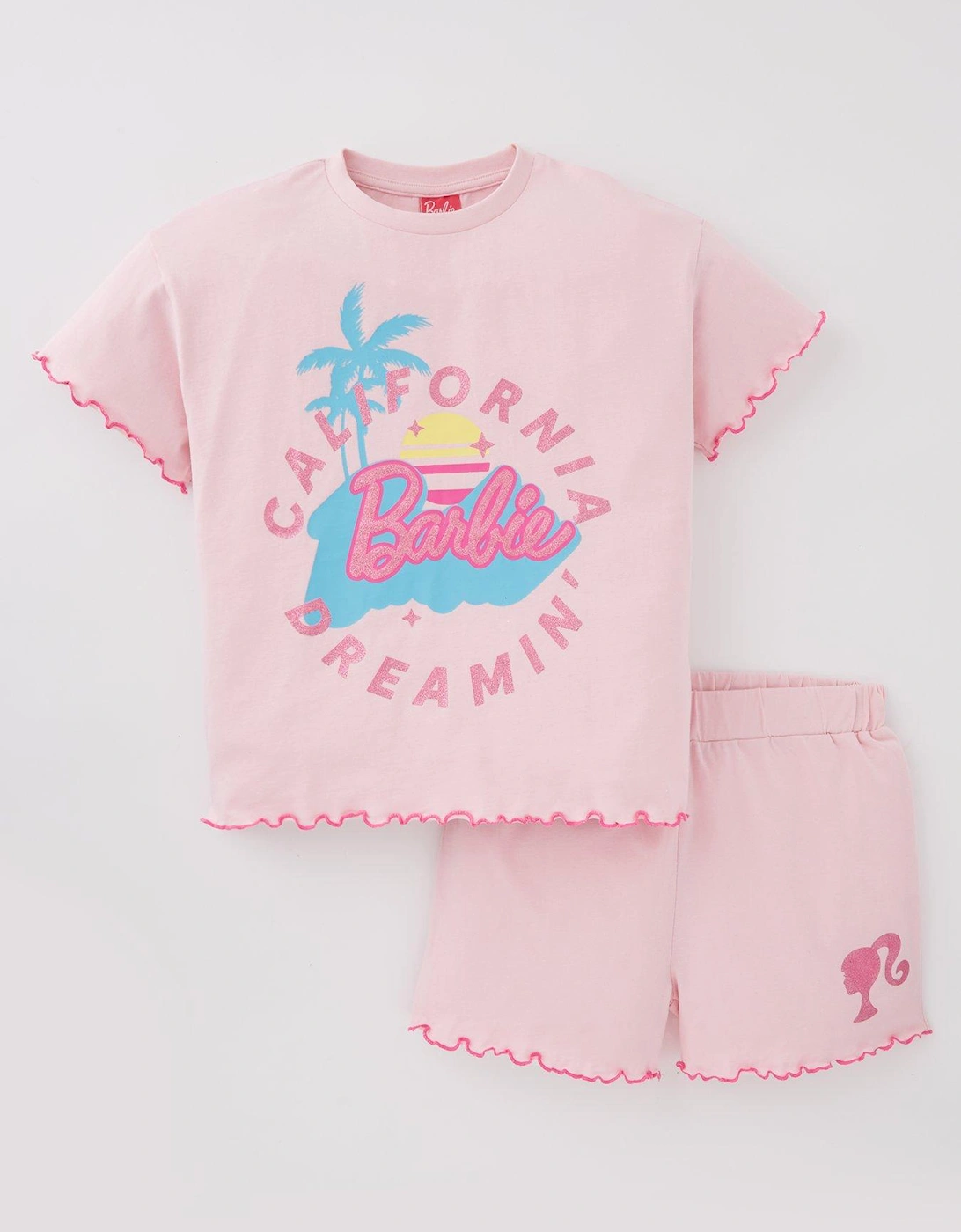 Older Girl California Dreaming Short Sleeve Pyjamas - Pink, 5 of 4