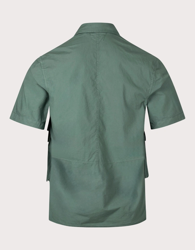 Short Sleeve Popeline Pocket Shirt