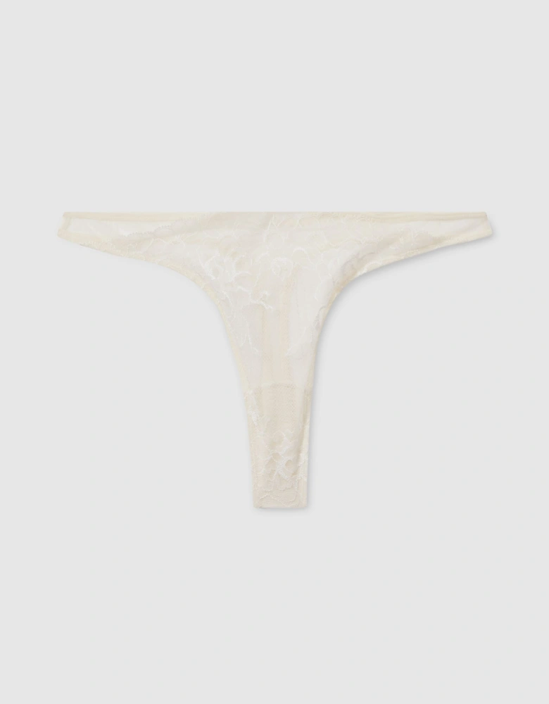Calvin Klein Underwear Embroidered Mesh Thong