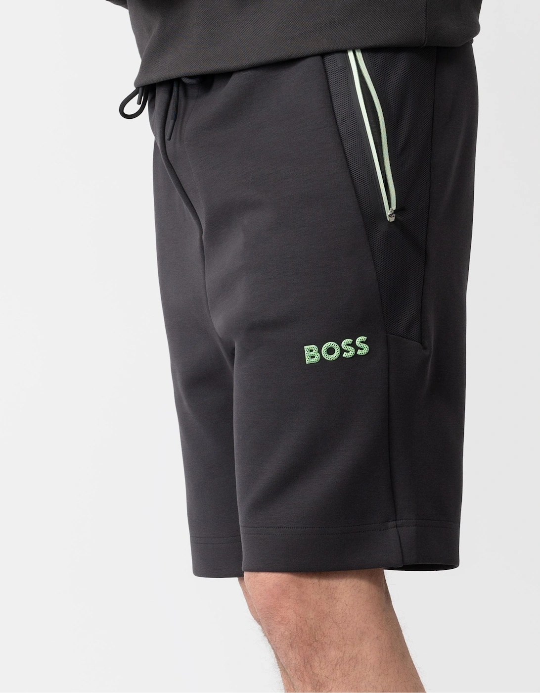 BOSS Green Headlo 1 Mens Cotton-Blend Shorts with 3D-Moulded Logo