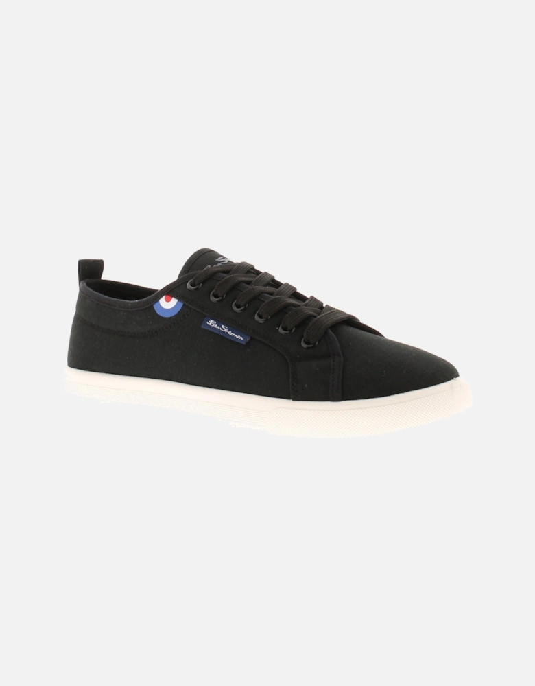 Mens Plimsolls Canvas Shoes Southside black UK Size