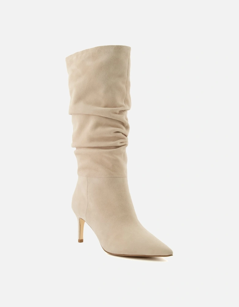 Ladies Slouch - Ruched Calf-Length Boots