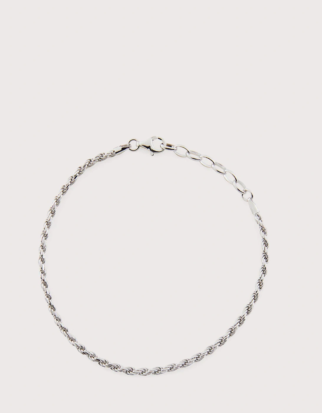 Silver Rope Bracelet