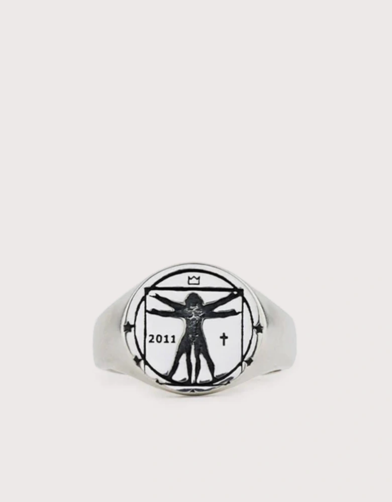 Sterling Silver Vitruvian Man Ring