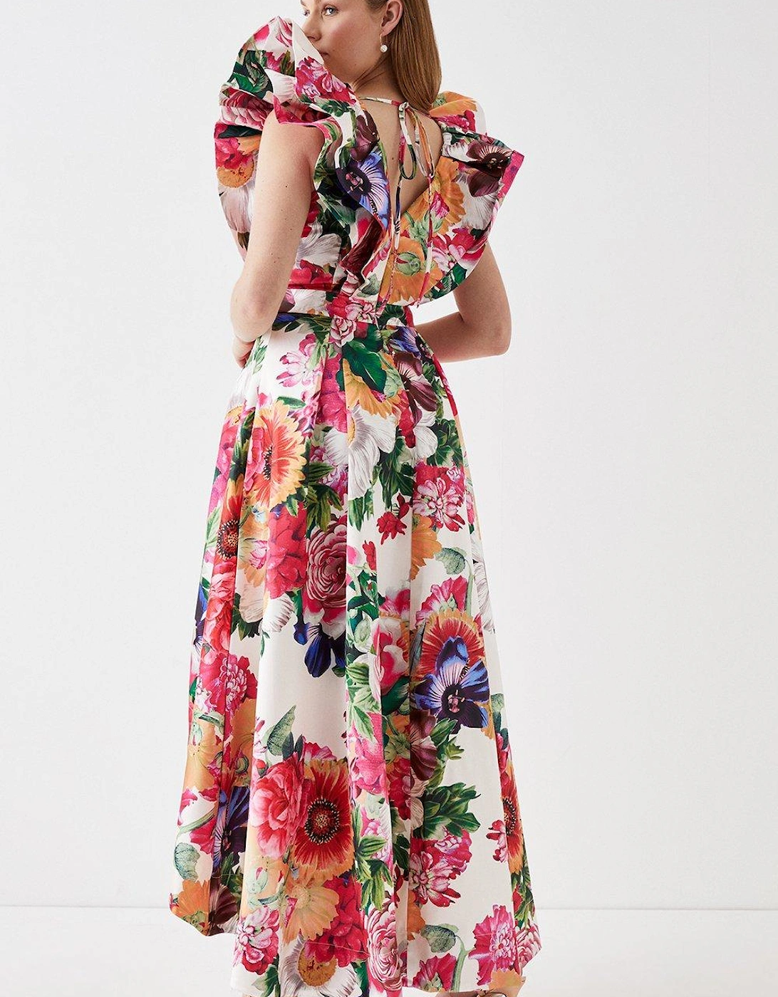 Twill Printed Midi Dress