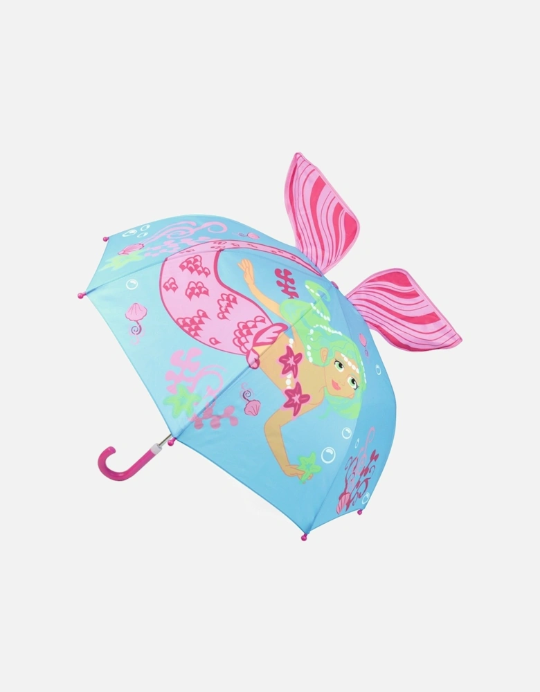 Childrens/Kids 3D Mermaid Dome Umbrella