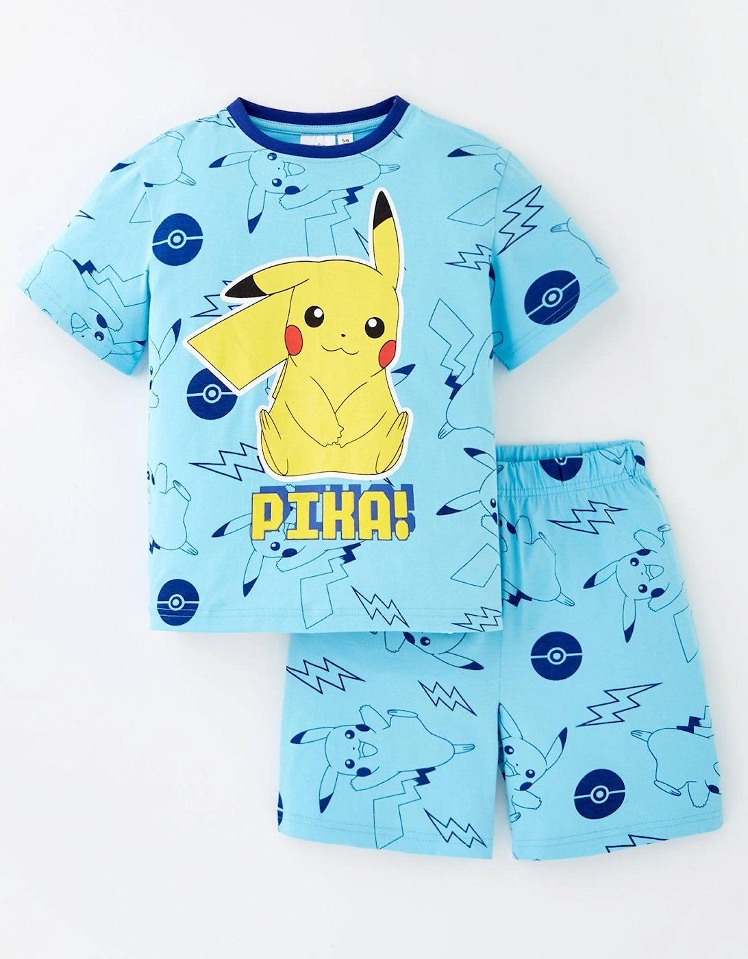 Pikachu All Over Print Short Sleeve Pyjamas, 2 of 1