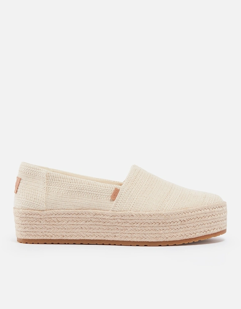 Women's Valencia Metallic Canvas Flatform Espadrilles