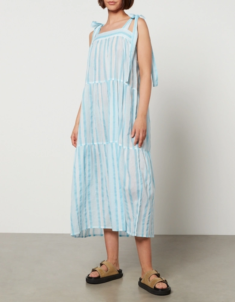 Winslow Striped Cotton-Gauze Midi Dress
