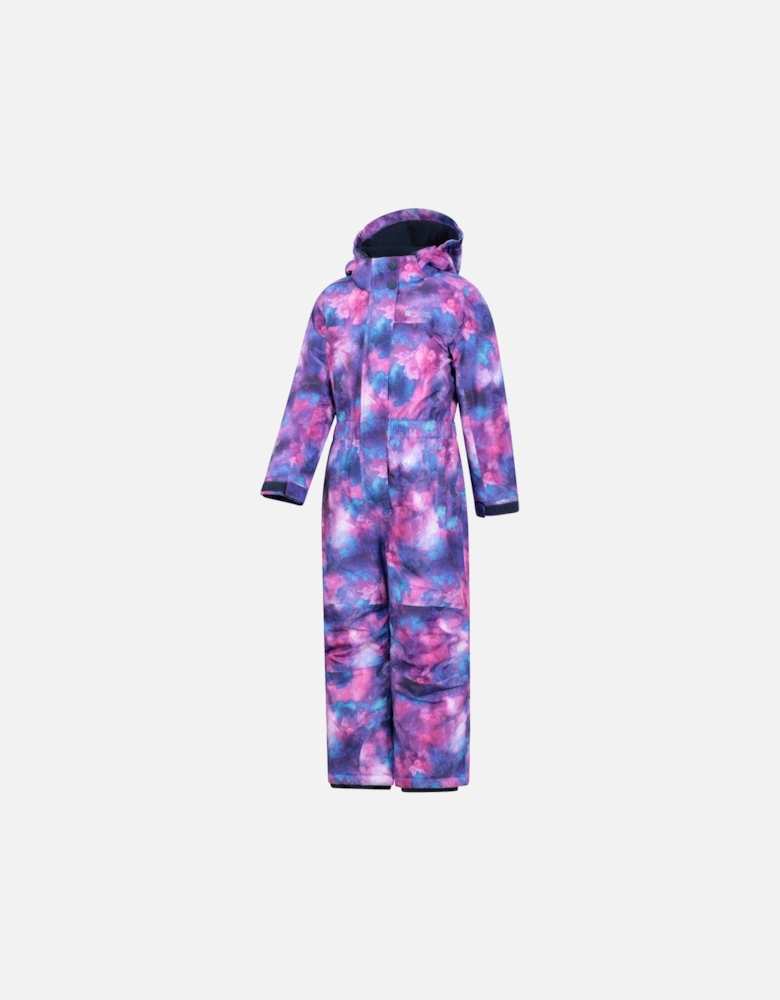 Childrens/Kids Cloud Print Waterproof All In One Snowsuit