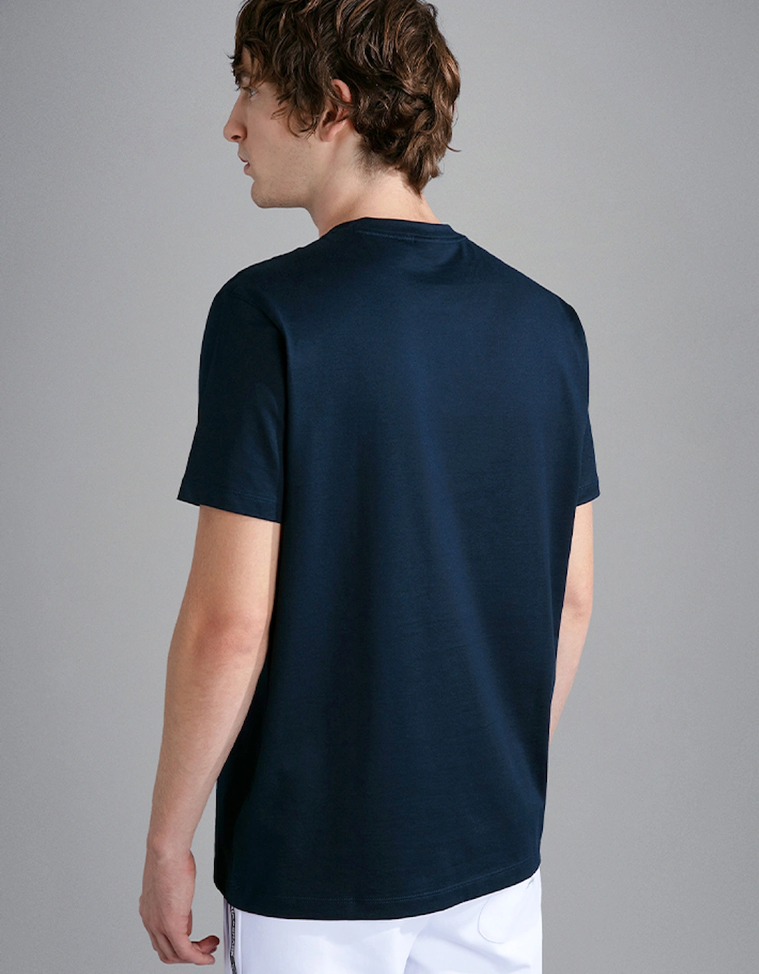 Men's Cotton Jersey T-Shirt with Reflex Shark Print