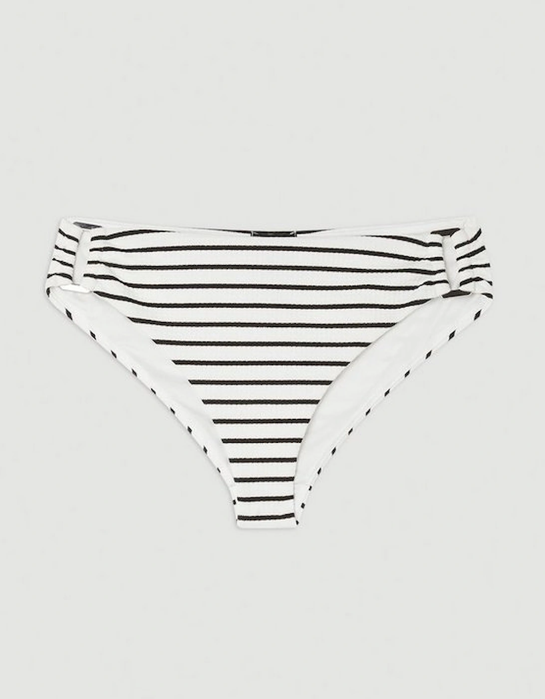 Textured Stripe High Waist Bikini Bottoms