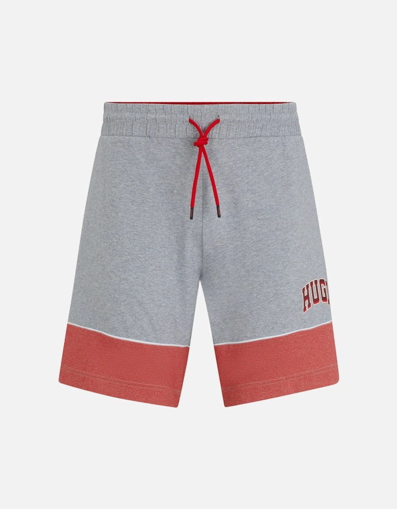 Basketball Logo Match Shorts, Medium Grey