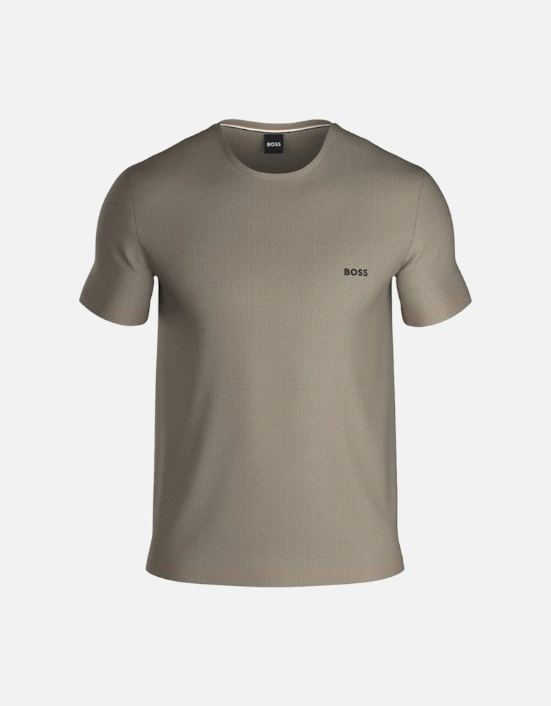 Lightweight Mini Waffle T-Shirt, Dark Beige