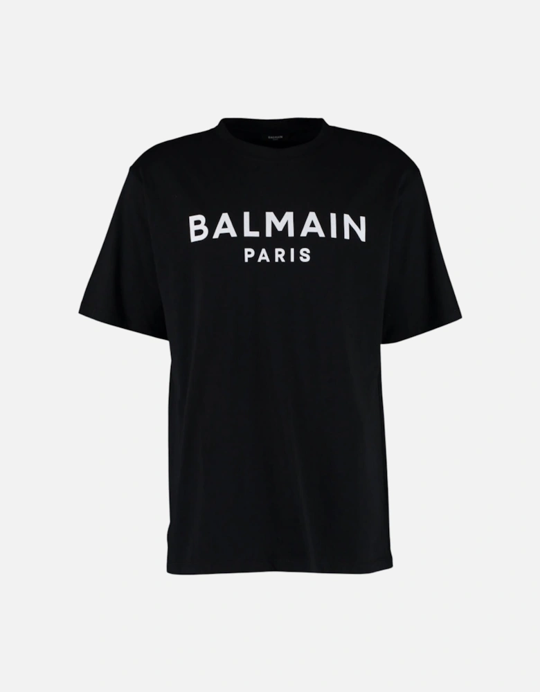 Paris Classic Branded Logo Black T-Shirt