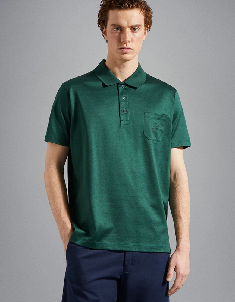 Men's Cotton Jersey Polo Shirt with Embroidered Logo