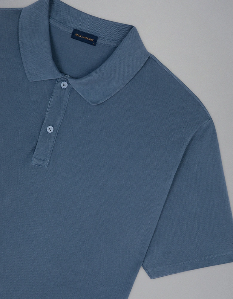 Men's Garment-Dyed Cotton Pique Polo Shirt