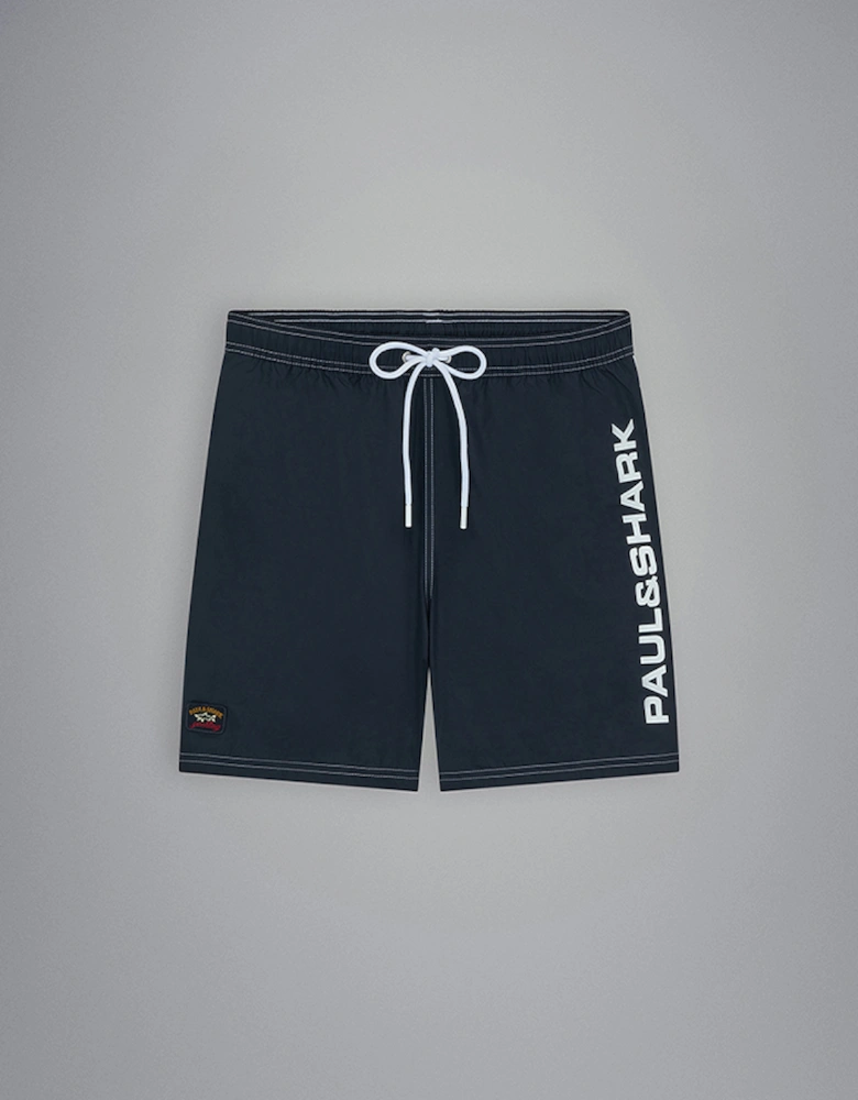 Men's Colour Block Swim Shorts with Print