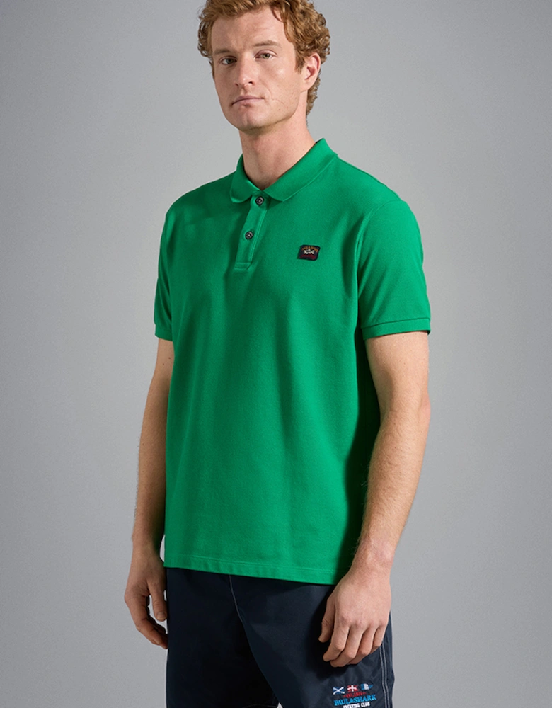 Men's Organic Cotton Piqué Polo with Iconic Badge