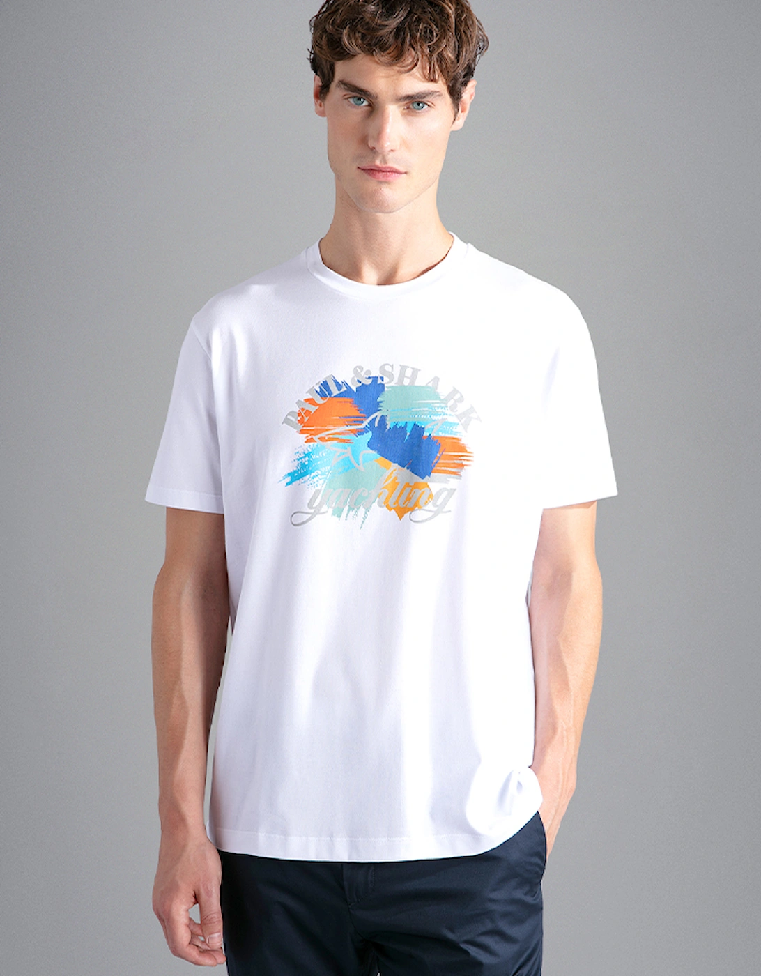Men's Cotton Jersey T-Shirt with Multicolour Print, 4 of 3