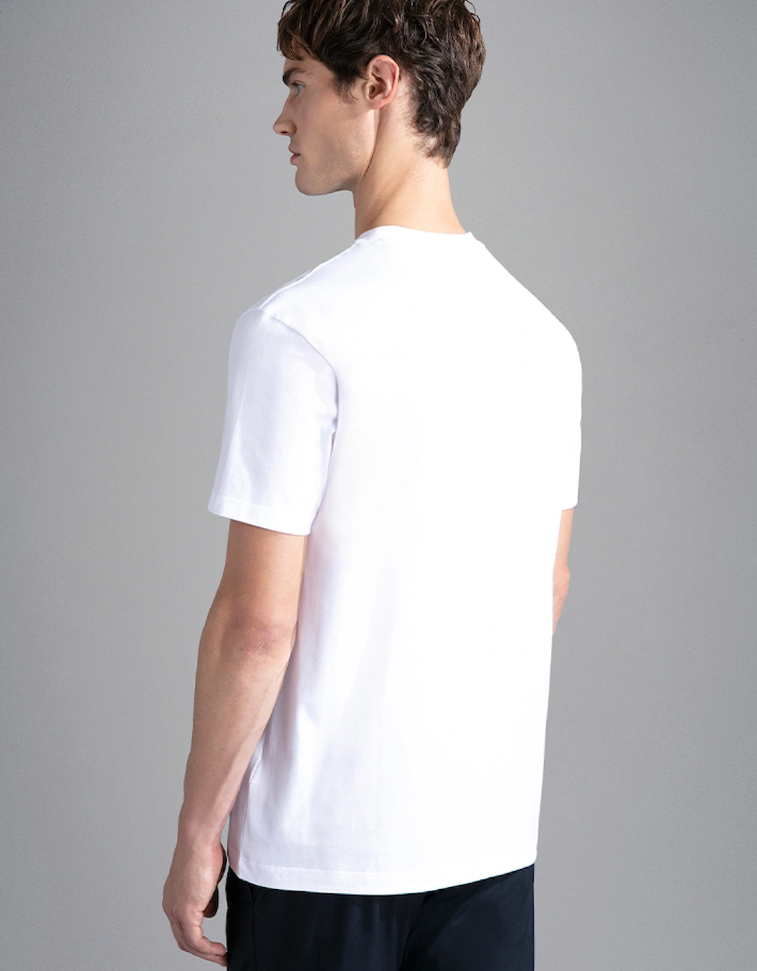 Men's Cotton Jersey T-Shirt with Multicolour Print