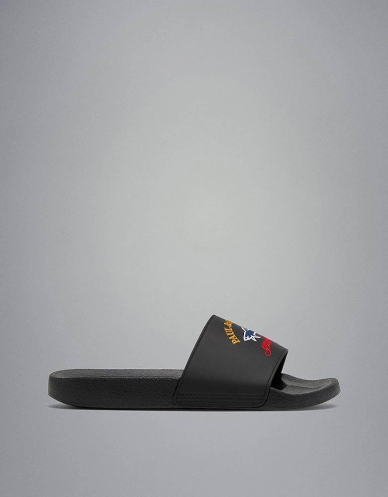 Men's Logo Embroidered Slides