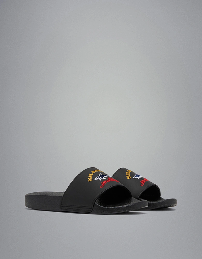 Men's Logo Embroidered Slides