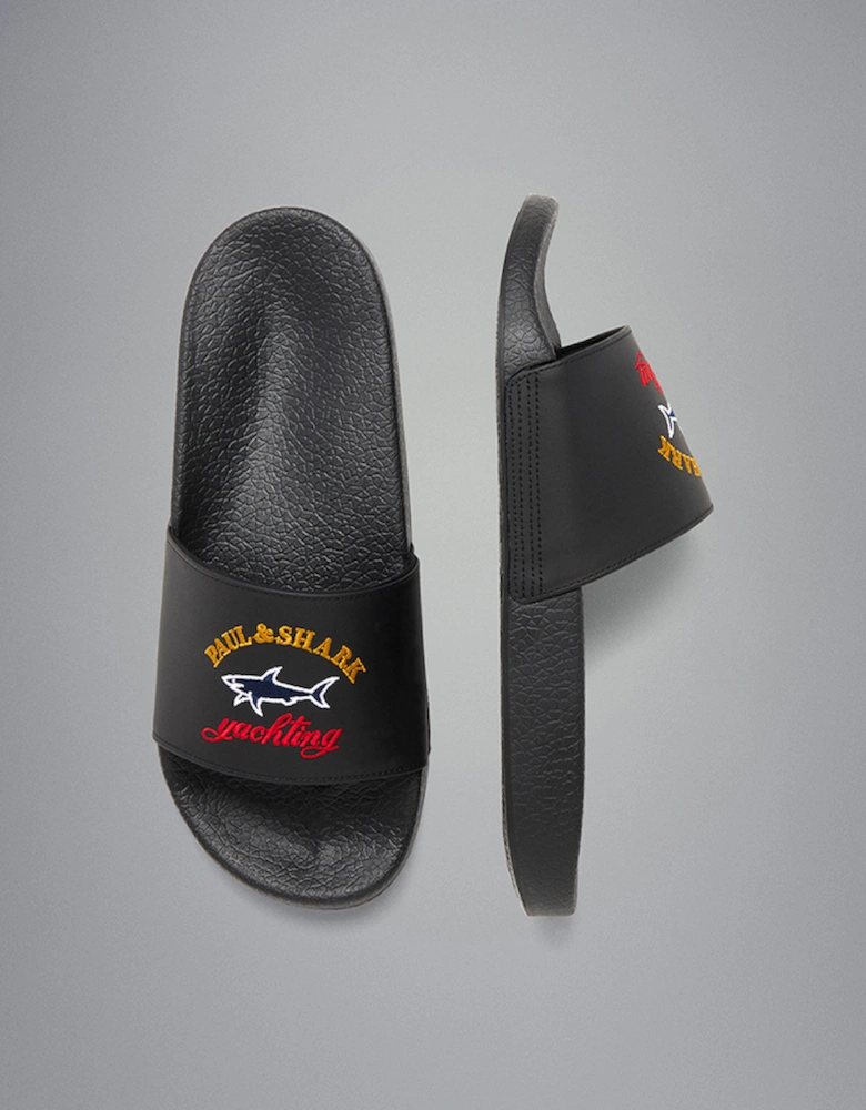 Men's Logo Embroidered Slides